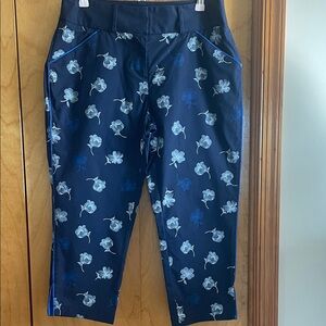 Callaway Blue Floral Cropped Pants